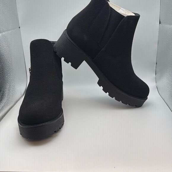 DUNES Women's Comfy Slip on Boot SIZE 8 BLACK - Picture 6 of 7